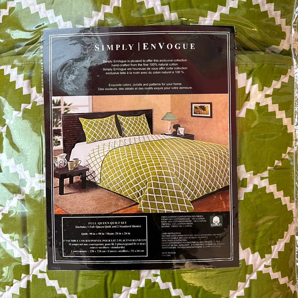 QUEEN QUILT SET 100% COTTON